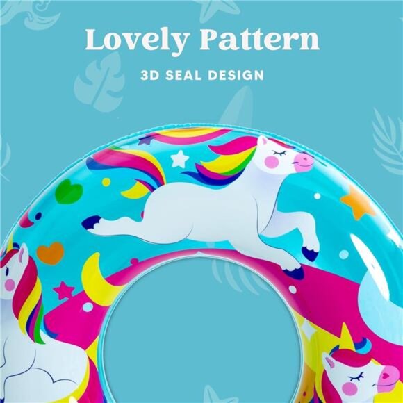 3 Pack Pool Floats, Pool Tube for‎ Kids Swim Rings Inflatable Tubes Life Ring - Picture 2 of 6